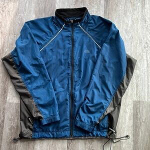 North Face mens navy&gray windbreaker jacket